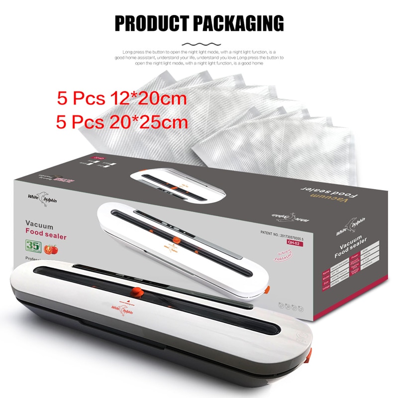 Electric Vacuum Sealer with 10 pcs Food Saver Bags