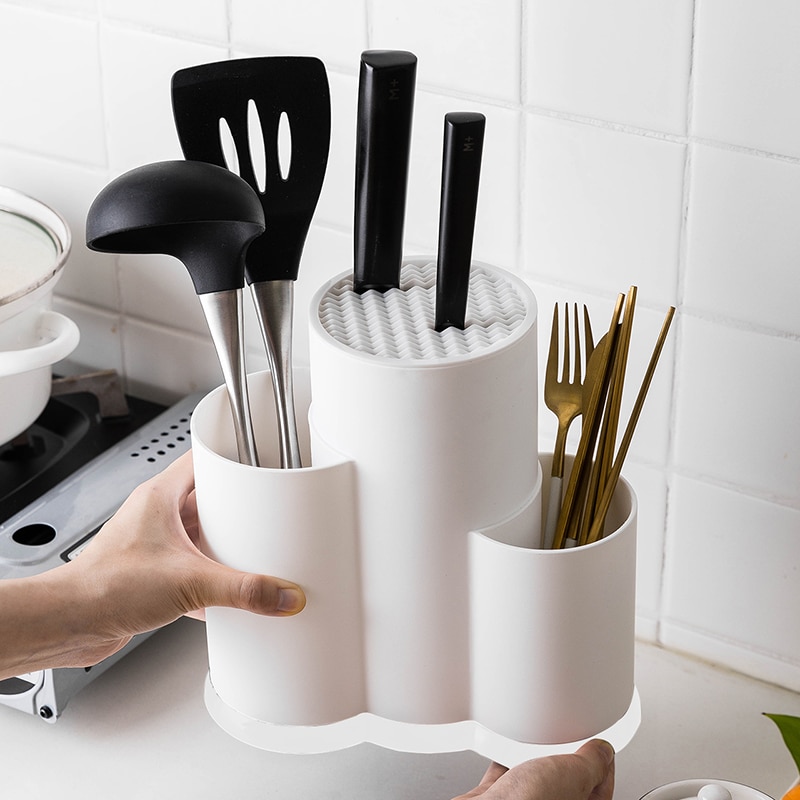 Matte Black Rectangular Utensil Holder – Essentra Home