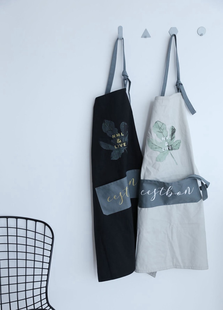 Coconut Leaf Printed Coffee Shop Barista Apron